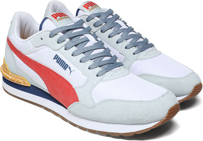 PUMA St Runner V4 L Retro Run Sneakers For Men(White , 8)