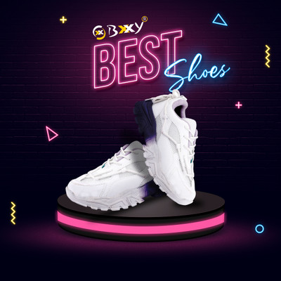 YUVRATO BAXI Women's Mesh Material New Stylish Purple Casual Running LaceUp Light Weight Shoe Sneakers For Women(Purple , 3.5)