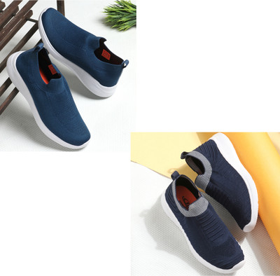 Face Sneakers For Men(Blue, Navy , 6)