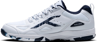 Hundred Blade Pro Non Marking Badminton Shoes For Men(White , 12)