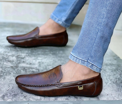 Jactooz JACTOOZ New Attractive Casual Loafer Shoes For Men's Loafers For Men(Brown , 8)