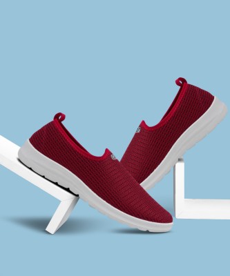 asian Slip On Sneakers For Women(Red)