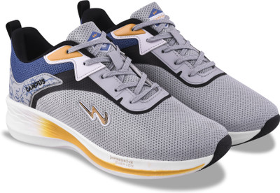 CAMPUS CAMP APEX Men's Sports Shoes | Comfy Yoga Max Insole with Ball-Tech | Lace-Up Running Shoes For Men(Grey , 10)