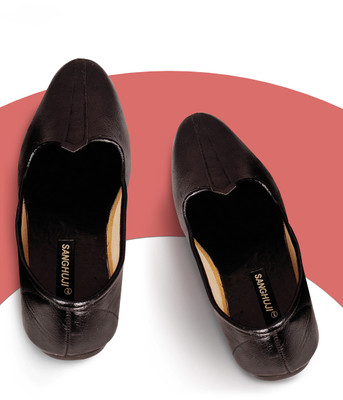 Sanghuji Mojaris For Men(Black , 6)