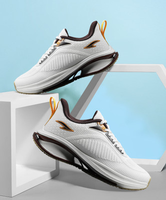 asian Sneaker For Men| Soft Cushioned Insole, Slip-Resistance Training & Gym Shoes Running Shoes For Men(Off White, Brown , 6)