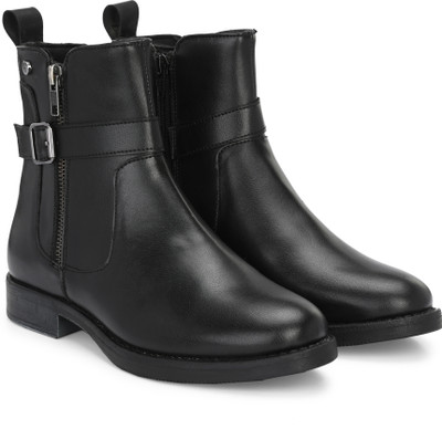 Delize Ankle length Boots For Women(Black , 3)