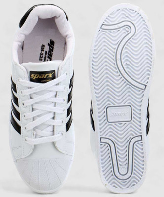 Sparx SM 323 | Stylish, Comfortable | Sneakers For Men(White, Black , 6)