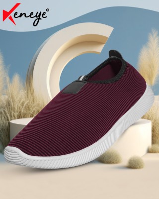 Keneye Keneye Stylish & Comfortable Breathable Upper Slip On Casual Shoes for Women Casuals For Men(Maroon)