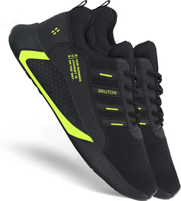 BRUTON Trendy Sports Running Shoes For Men(Black , 6)