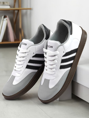 xedow White Trending Stylish Sport Running Walking Gym Casual Shoes Sneakers For Men(Black , 7)