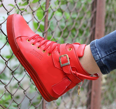 Zixer High Tops For Men(Red , 6)