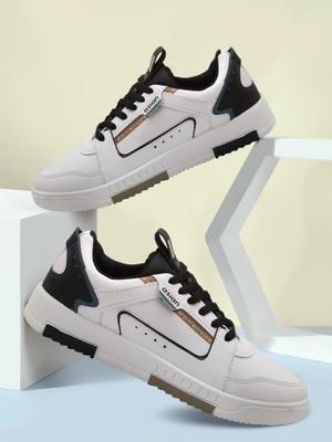 asian Tarzan-01 White Sneakers,Casuals,Walking,Stylish Extra Comfort Sneakers For Men(White, Brown , 8)