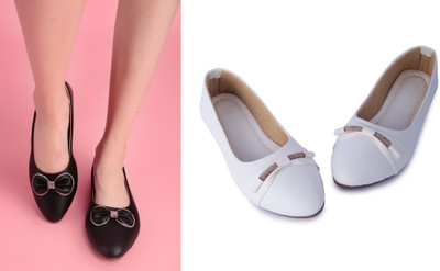 AKD Bellies For Women(Black, White , 4)