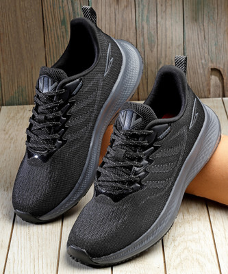 asian Casual Sneaker Shoes for Men | Soft Cushioned Insole || Fortuner-12 Running Shoes For Men(Black, Grey , 9)