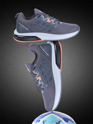 LANCER RAMBO-176DGR-ORG Running Shoes For Men(Grey , 8)