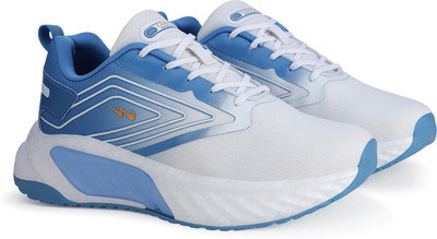 CAMPUS FORRST Men's Sports Shoes | Cushioned Footbed | Nitroboost Technology | Lace-Up Running Shoes For Men(White , 8)