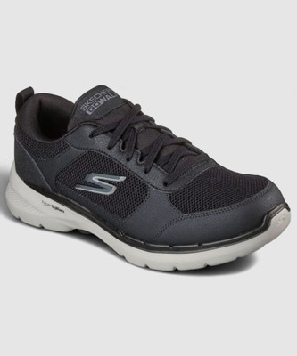 Skechers GO WALK 6 - COMPETE Walking Shoes For Men(Black , 7)