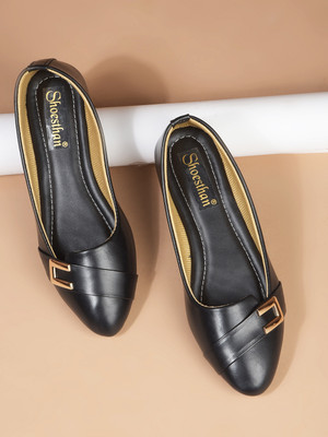 SHOESTHAN Ballerina Walking Flats Bellies For Women(Black , 4)