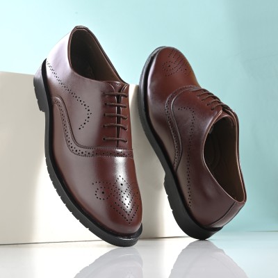 John Karsun Formal Oxford Shoes Brogues For Men(Brown)