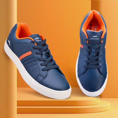 JQR STYLE-003 Running Shoes For Men(Blue, Orange , 10)