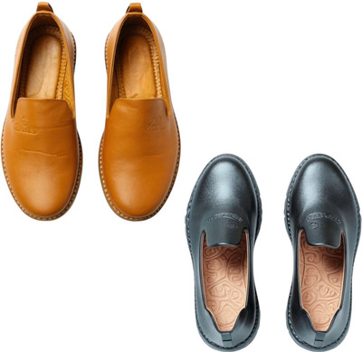 Plama Casuals For Men(Tan, Black , 9)