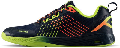 Hundred Badminton Shoes For Men(Navy, Yellow , 12)
