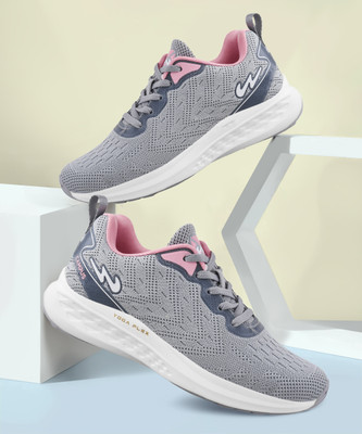 CAMPUS CAMP GABBIE Women's Sports Shoes | Comfy Insole & Durable Rubber Sole | Lace-Up Running Shoes For Women(Grey , 6)