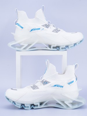 ATOM Spring Edge Alpha 2 Sneakers For Men(White, Blue)