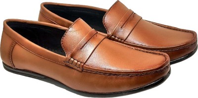 KOXA KS 366 Brown 10 - Leather Loafers For Men , Corporate Casuals For Men(Brown , 10)