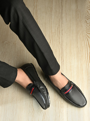 duda Synthetic | Soft Comfortable | Patti Loafers | Casual & Office Wear | Loafers For Men(Black , 8)