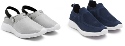 Face Stylish Sports Shoes for Men – Ideal for Running, Gym & Training Sneakers For Men(Grey, Navy , 8)