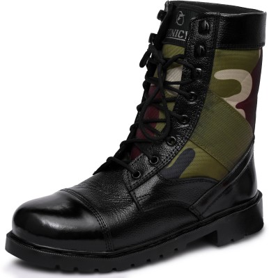 Fonicy Fonicy DSM Long Army Boots Boots For Men (Black) Boots For Men(Black , 7)