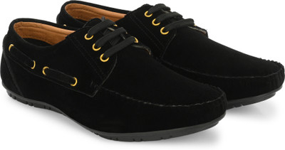 OMEE GOLD Mens Stylish, Partywear, Casual Shoes, Loafers Loafers For Men (BLACK) Boat Shoes For Men(Black , 10)