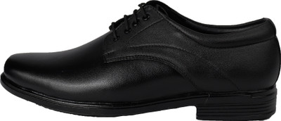 HIKBI HIKBI Leather Formal Lace-Up Shoes for Men | Stylish & Durable Office Wear Lace Up For Men(Black , 7)