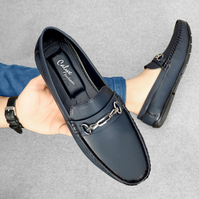 calyx Stylish Partywear Premium Quality Standard Casual Loafers For Men(Blue , 9)