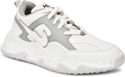 Hida Running Shoes For Men(Grey, White , 8)
