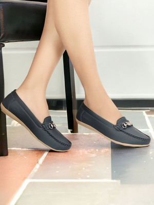 INKLENZO stylish womens casual loafers shoes Loafers For Women(Blue , 4)