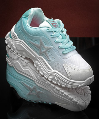 asian Casual Sneaker Shoes For Women | Stylish and Comfortable | FLORA-04 Sneakers For Women(Green , 4)