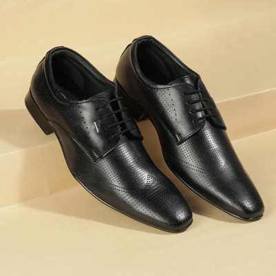 METRO 19-569 Lace Up For Men(Black , 8)