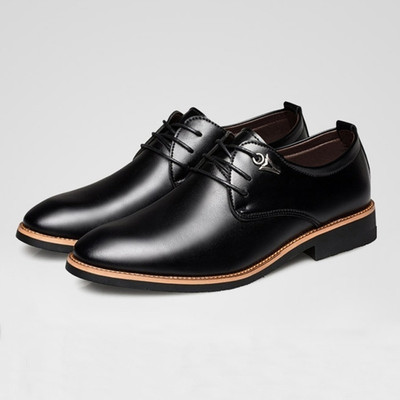 Zixer Office Branded Synthetic Leather Formal Shoes For Men Derby Party Shoes For Men Lace Up For Men(Black, Black , 10)