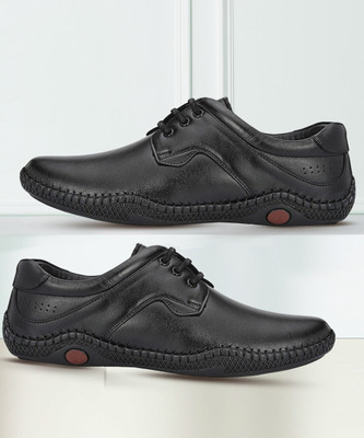 MACTREE Lace Up For Men(Black , 10)