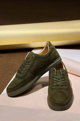 Snitch Olive Textured Canvas Shoes Canvas Shoes For Men(Olive , 7.5)