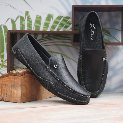 LATWOSCA Latwosca Casual Driving Shoes For Men(Black , 6)