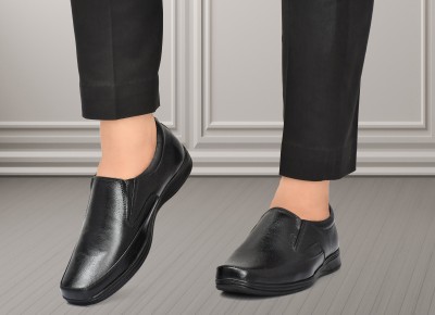 USREDBOXI US RED BOX Men's Genuine Leather|Premium Quality Slip on Formal Shoes Slip On For Men(Black)