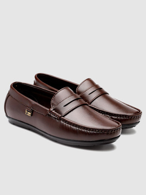 action DRIVE 142 Trendy Comfortable Stylish Casual Slip On Loafers Loafers For Men(Brown , 7)