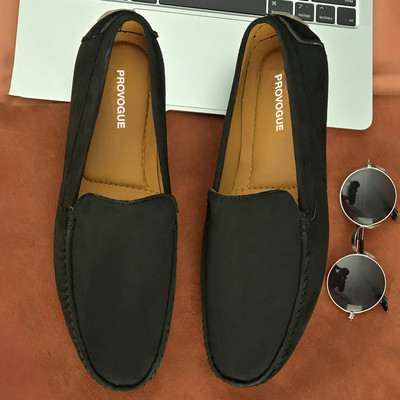 PROVOGUE Loafers For Men(Black , 9)