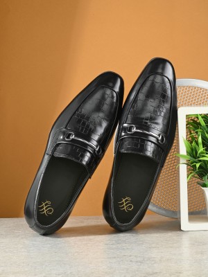 House of Pataudi Loafers For Men(Black)