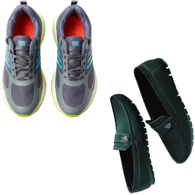 Plama Stylish Casual Shoes for Men – Perfect for Daily Wear Casuals For Men(Grey, Green , 9)