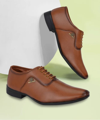 STIFRON Latest synthetic formal shoes / Trending/comfort/lightweight shoes/ Party Wear For Men(Tan , 9)
