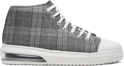 MUTAQINOTI Lava Grey Men's Canvas Lightweight Cushion Style Sneaker For Boy Sneakers For Men(Grey)